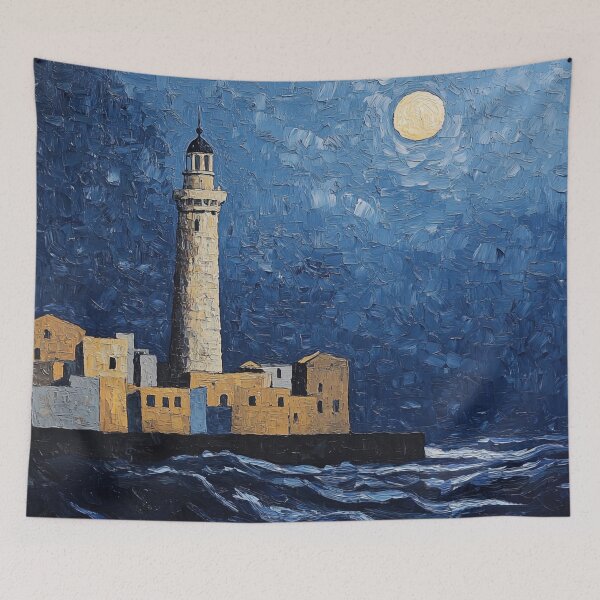 Item preview, Lighthouse of Alexandria | Post-impressionist painting style designed and sold by ComicsFactory.