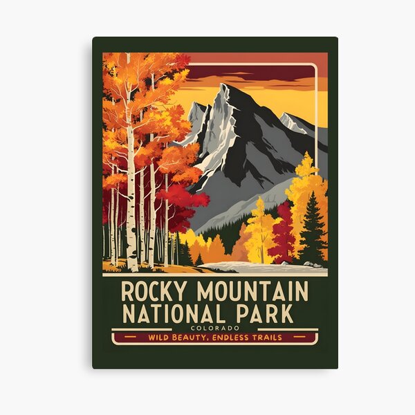 Item preview, A Vintage Travel Art of the Rocky Mountain National Park - Colorado - US  designed and sold by GoodOldVintage.