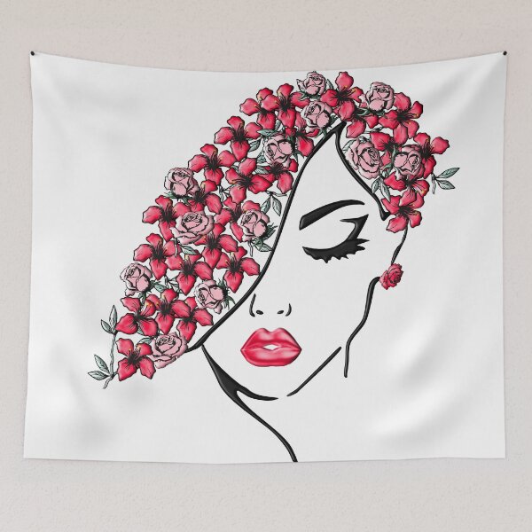 Item preview, Floral Hair Woman 2 designed and sold by m2inspiration.