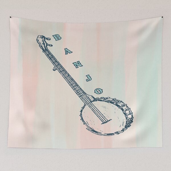 Item preview, The Banjo Musical Instrument Sketched designed and sold by BrightrDayMusicArt.