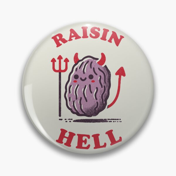Item preview, Raisin Hell Funny Devil Snack Pun Design designed and sold by Victor Shadehorn.