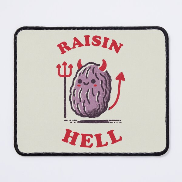 Item preview, Raisin Hell Funny Devil Snack Pun Design designed and sold by Victor Shadehorn.
