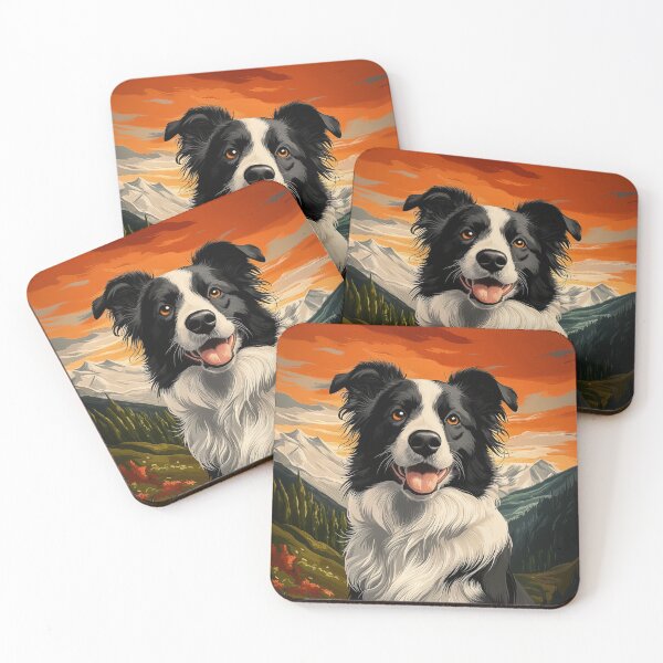 Item preview, Border Collie Mountain Portrait designed and sold by PetsArt.