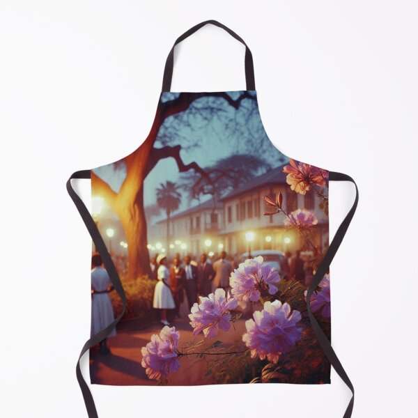 Item preview, 1960s Bulawayo Night – AI Colorful Artwork with Purple and Orange Glow for Clothing and Accessories for Plant Lovers designed and sold by knalpot-design.