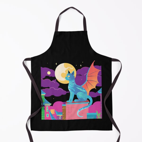 Item preview, Night Rooftop Guardian – Cat-Dragon designed and sold by ZdunekDesign.