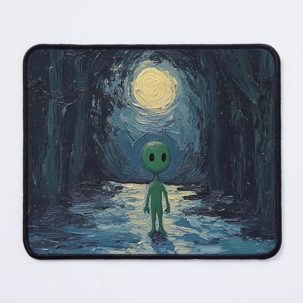 Item preview, Little green man | Post-impressionist painting style designed and sold by ComicsFactory.
