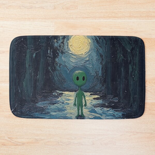 Item preview, Little green man | Post-impressionist painting style designed and sold by ComicsFactory.