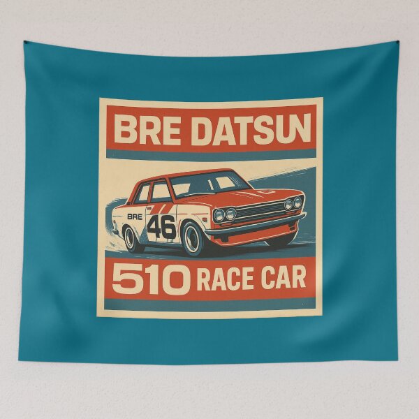 Item preview, BRE Datsun 510 #46 Retro Race Car Poster – Vintage Racing Pop Art designed and sold by TheArtOfCar.