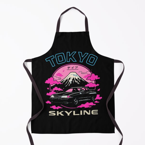 Item preview, Tokyo Skyline R32 GT-R Neon Vaporwave Poster – Mount Fuji JDM Art designed and sold by TheArtOfCar.