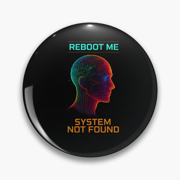 Item preview, Reboot Me – System Not Found | Digital reboot in neon style designed and sold by LevelUpDark.