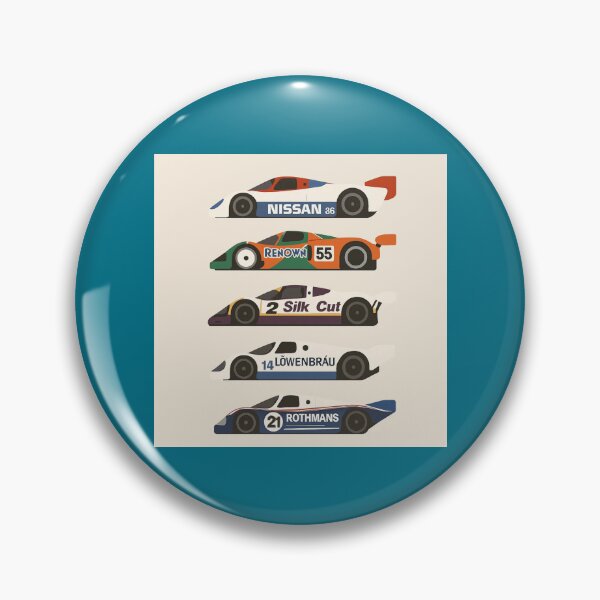 Item preview, Minimalist Group C Legends – Retro GTP Race Car Poster Featuring Renown, Rothmans, Silk Cut, Löwenbräu, and Nissan designed and sold by TheArtOfCar.