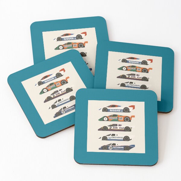 Item preview, Minimalist Group C Legends – Retro GTP Race Car Poster Featuring Renown, Rothmans, Silk Cut, Löwenbräu, and Nissan designed and sold by TheArtOfCar.