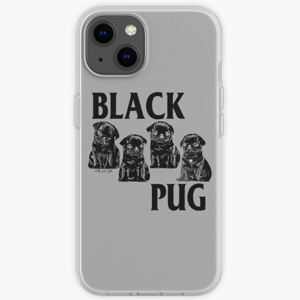 black pug iPhone Soft Case