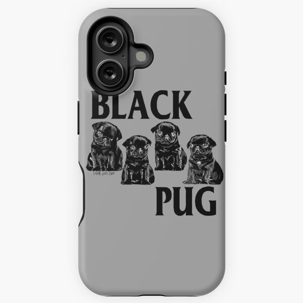 Vista previa del artículo con la obra «Pug negro», diseñado y vendido por darklordpug.