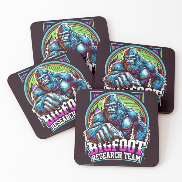 Item preview, Bigfoot Research Team Neon Sasquatch Hunting Design designed and sold by Victor Shadehorn.