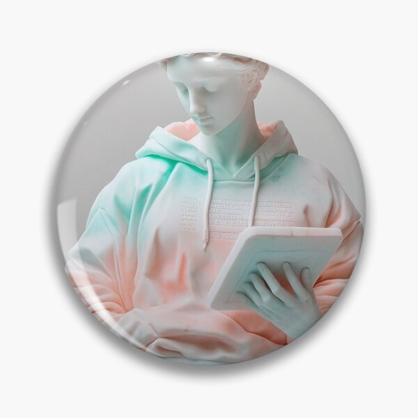 Item preview, Modern Marble Goddess Statue with Hoodie and Tablet	 designed and sold by weirdfishes123.