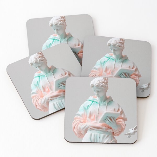 Item preview, Modern Marble Goddess Statue with Hoodie and Tablet	 designed and sold by weirdfishes123.
