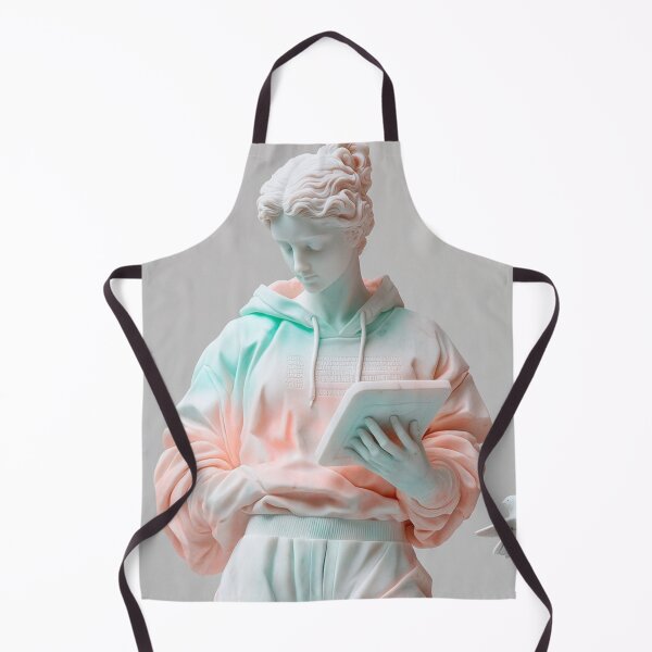 Item preview, Modern Marble Goddess Statue with Hoodie and Tablet designed and sold by weirdfishes123.
