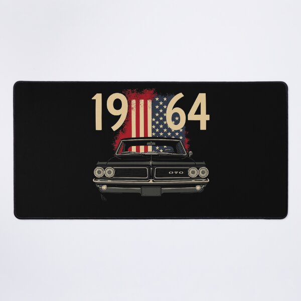 Item preview, 1964 Pontiac GTO Muscle Car American Flag Art – Retro Front View USA Patriotic Design designed and sold by TheArtOfCar.