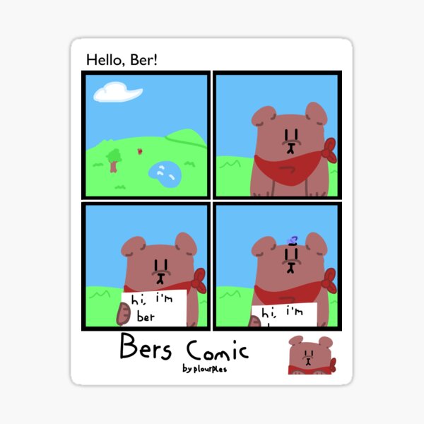 Hello, Ber! Comic Sticker