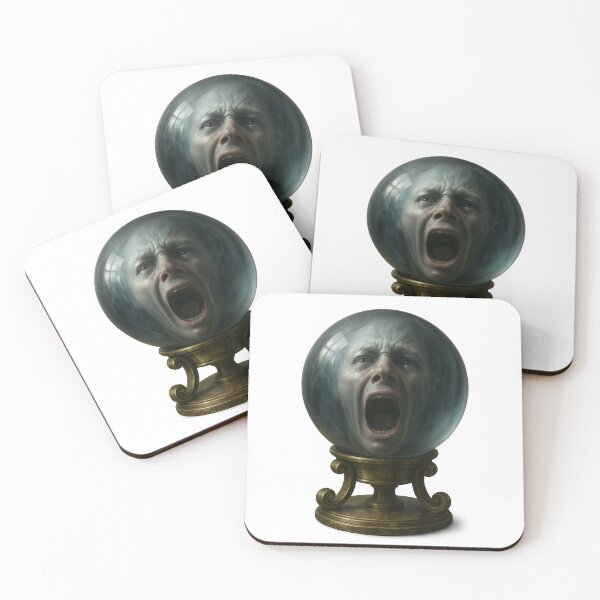 Item preview, Crystal Ball with Screaming Face – Haunted Witchy Horror Design designed and sold by Horror Camp.