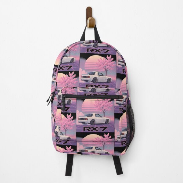 Item preview, Retro RX-7 FC3S Vaporwave Drift Art – Cherry Blossom Neon Sunset Illustration designed and sold by TheArtOfCar.