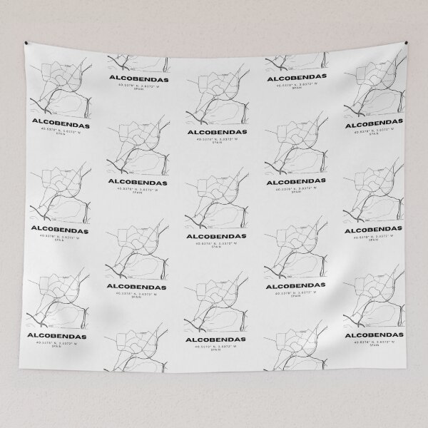 Item preview, Alcobendas Spain Map Print – Modern Minimalist Wall Art designed and sold by RM-Journey.