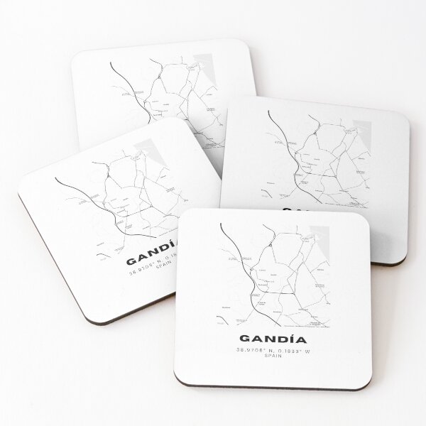 Item preview, Gandía Minimalist Map Poster – Coastal Spain Black & White Art designed and sold by RM-Journey.