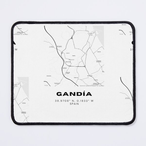 Item preview, Gandía Minimalist Map Poster – Coastal Spain Black & White Art designed and sold by RM-Journey.