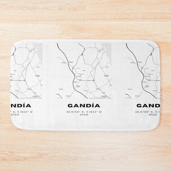 Item preview, Gandía Minimalist Map Poster – Coastal Spain Black & White Art designed and sold by RM-Journey.