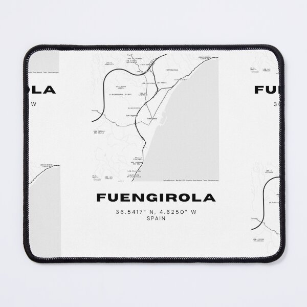 Item preview, Fuengirola Map Poster – Monochrome Spanish Coastal Wall Art designed and sold by RM-Journey.