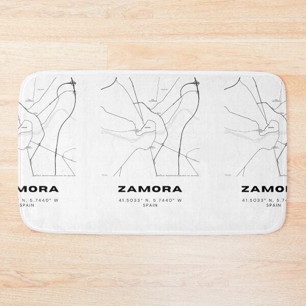 Item preview, Zamora City Map – Black & White Minimalist Poster designed and sold by RM-Journey.