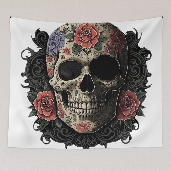 Item preview, Skull and Roses designed and sold by StitchNRebl.