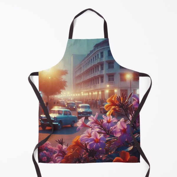 Item preview, 1960s Lusaka Night – AI Colorful Artwork with Lilac and Orange Glow for Clothing and Accessories for Plant Lovers designed and sold by knalpot-design.