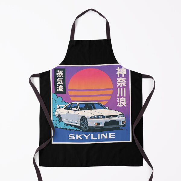 Item preview, Vaporwave Nissan Skyline R33 GT-R Drift Art – Retro Japanese Sunset Design designed and sold by TheArtOfCar.