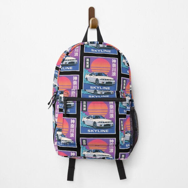 Item preview, Vaporwave Nissan Skyline R33 GT-R Drift Art – Retro Japanese Sunset Design designed and sold by TheArtOfCar.