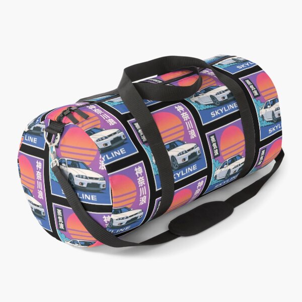 Item preview, Vaporwave Nissan Skyline R33 GT-R Drift Art – Retro Japanese Sunset Design designed and sold by TheArtOfCar.