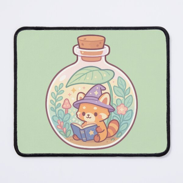 Item preview, Kawaii Red Panda Reading Book Pastel Goth designed and sold by TomFrontierArt.