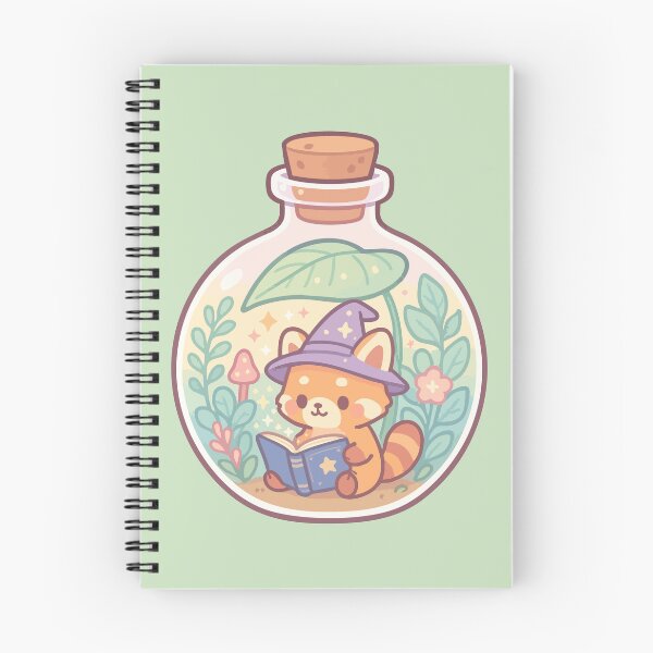 Item preview, Kawaii Red Panda Reading Book Pastel Goth designed and sold by TomFrontierArt.