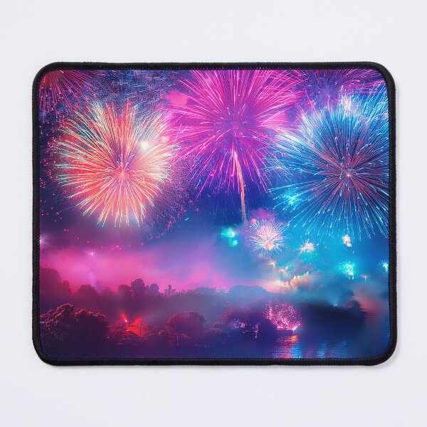 Item preview, Fireworks at night over a river designed and sold by Design your dreams.