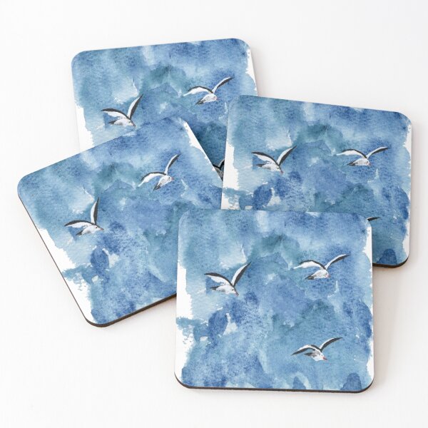 Item preview, Seagulls In The Clouds Watercolor designed and sold by K Jolly Art .