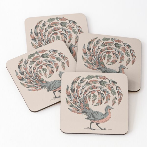 Item preview, Vintage Lyrebird with Flourishing Feather Display designed and sold by BirdsnStuff.