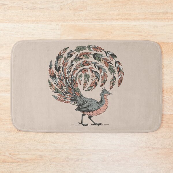 Item preview, Vintage Lyrebird with Flourishing Feather Display designed and sold by BirdsnStuff.