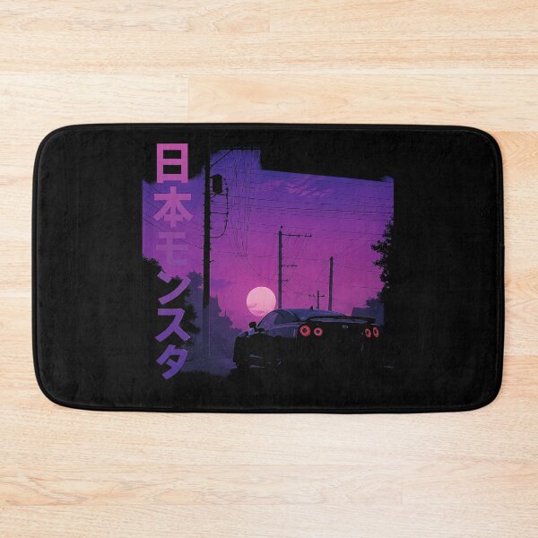 Item preview, Vaporwave Nissan GT-R R35 – Japanese Monster Sunset Street Scene designed and sold by TheArtOfCar.