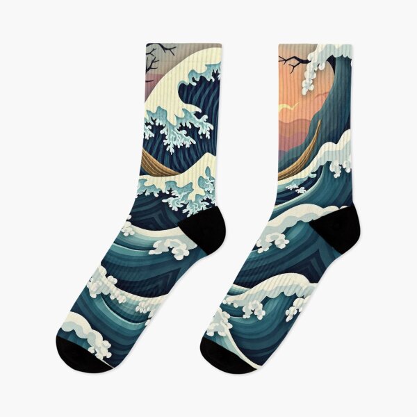 Item preview, Ocean Wave Sunset Serenity – Majestic Coastal Beauty  designed and sold by nhk999.