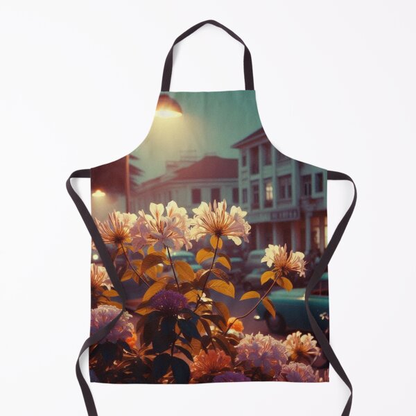 Item preview, 1960s Lusaka Night #1 – AI Colorful Artwork with Lilac and Orange Glow for Clothing and Accessories for Plant Lovers designed and sold by knalpot-design.