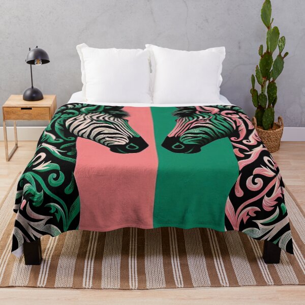 Item preview, Green & Pink Damask Zebras designed and sold by DesignsByPrnces.