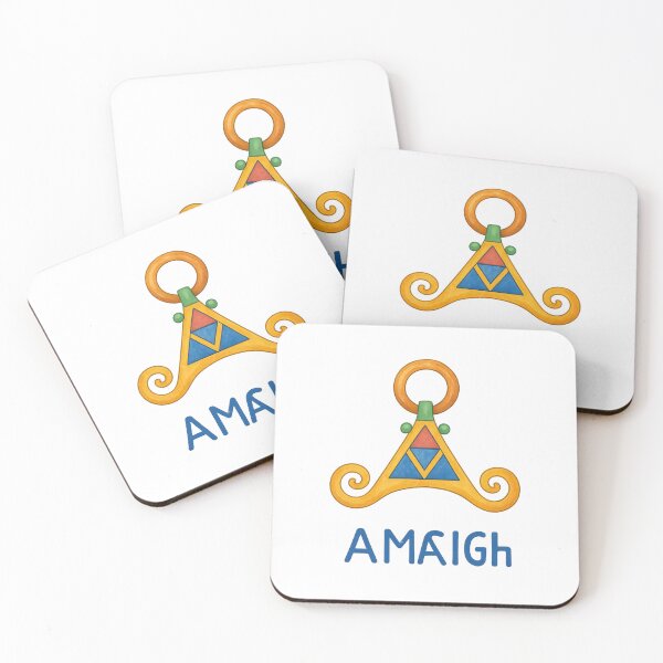 Item preview, Amazigh Fibula with Tifinagh Art – Watercolor Style designed and sold by ALITOPRINCE.