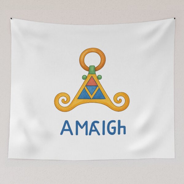 Item preview, Amazigh Fibula with Tifinagh Art – Watercolor Style designed and sold by ALITOPRINCE.