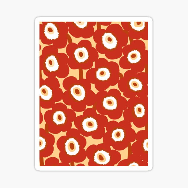 Item preview, Iconic Retro Finnish Red Flowers designed and sold by Deutschic.